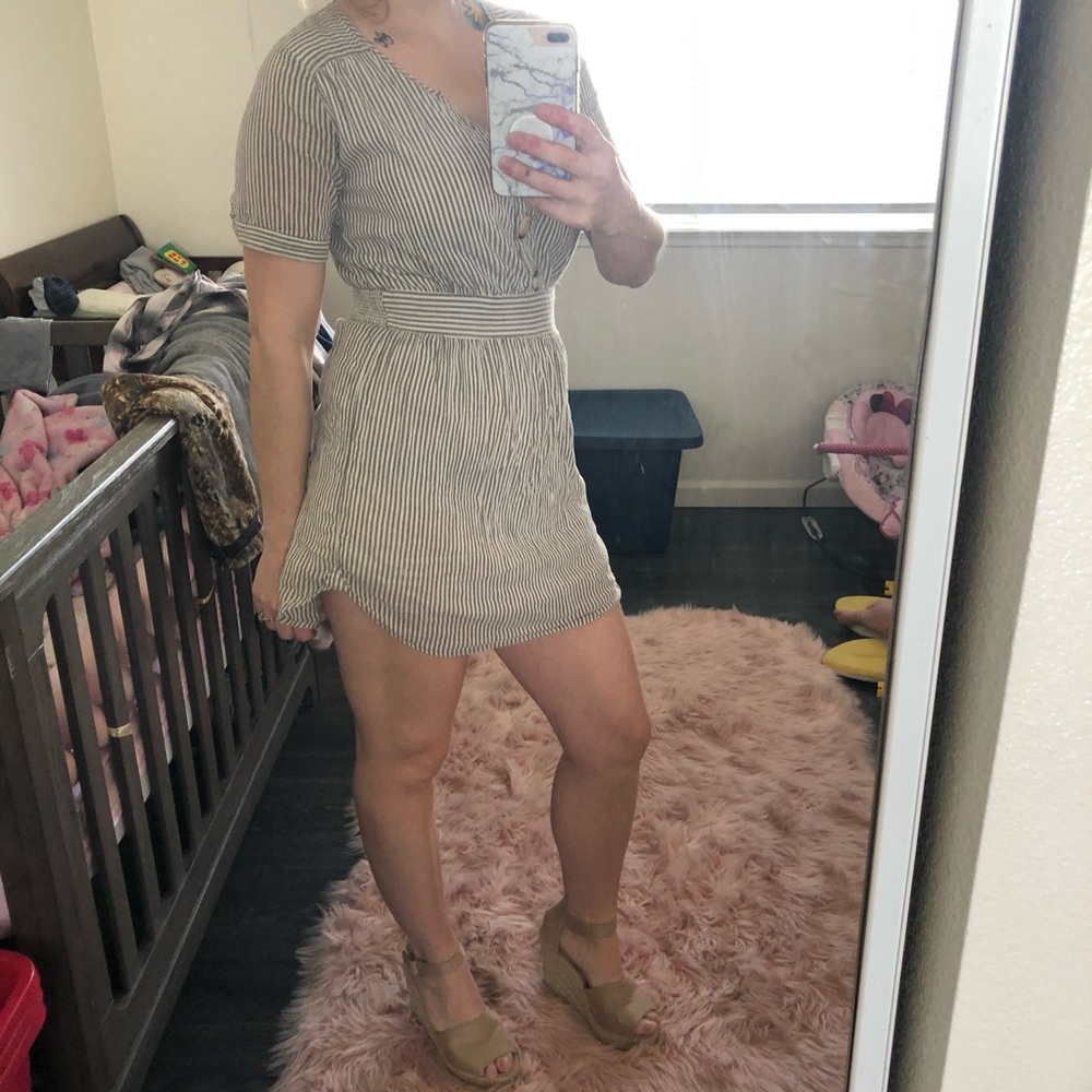 Grey striped Gap Dress